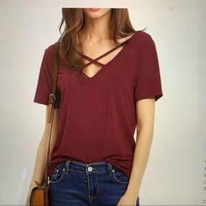 Urban outfitters cross front tee shirt